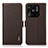 Funda de Cuero Cartera con Soporte Carcasa B03H para Xiaomi Redmi 10 Power Marron