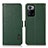 Funda de Cuero Cartera con Soporte Carcasa B03H para Xiaomi Redmi Note 10 Pro 5G Verde