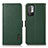 Funda de Cuero Cartera con Soporte Carcasa B03H para Xiaomi Redmi Note 10T 5G Verde