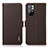 Funda de Cuero Cartera con Soporte Carcasa B03H para Xiaomi Redmi Note 11 5G Marron