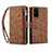 Funda de Cuero Cartera con Soporte Carcasa B03S para Samsung Galaxy S20 Plus 5G Marron