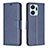 Funda de Cuero Cartera con Soporte Carcasa B04F para Huawei Honor X7a Azul