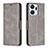 Funda de Cuero Cartera con Soporte Carcasa B04F para Huawei Honor X7a Gris