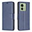 Funda de Cuero Cartera con Soporte Carcasa B04F para Motorola Moto Edge (2023) 5G Azul