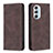 Funda de Cuero Cartera con Soporte Carcasa B04F para Motorola Moto Edge 30 Pro 5G Marron