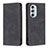 Funda de Cuero Cartera con Soporte Carcasa B04F para Motorola Moto Edge 30 Pro 5G Negro