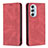 Funda de Cuero Cartera con Soporte Carcasa B04F para Motorola Moto Edge 30 Pro 5G Rojo