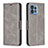 Funda de Cuero Cartera con Soporte Carcasa B04F para Motorola Moto Edge Plus (2023) 5G Gris