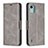 Funda de Cuero Cartera con Soporte Carcasa B04F para Nokia C12 Gris