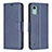 Funda de Cuero Cartera con Soporte Carcasa B04F para Nokia C12 Plus Azul