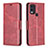 Funda de Cuero Cartera con Soporte Carcasa B04F para Nokia C22 Rojo