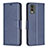 Funda de Cuero Cartera con Soporte Carcasa B04F para Nokia C32 Azul