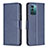 Funda de Cuero Cartera con Soporte Carcasa B04F para Nokia G11 Azul