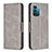 Funda de Cuero Cartera con Soporte Carcasa B04F para Nokia G11 Gris