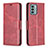 Funda de Cuero Cartera con Soporte Carcasa B04F para Nokia G22 Rojo