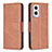 Funda de Cuero Cartera con Soporte Carcasa B04F para OnePlus Nord N20 5G Marron