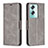 Funda de Cuero Cartera con Soporte Carcasa B04F para Oppo A2 5G Gris