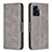 Funda de Cuero Cartera con Soporte Carcasa B04F para Oppo A57 5G Gris