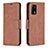 Funda de Cuero Cartera con Soporte Carcasa B04F para Oppo A74 4G Marron