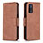 Funda de Cuero Cartera con Soporte Carcasa B04F para Oppo A74 5G Marron