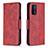 Funda de Cuero Cartera con Soporte Carcasa B04F para Oppo A74 5G Rojo