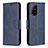 Funda de Cuero Cartera con Soporte Carcasa B04F para Oppo A95 5G Azul