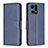 Funda de Cuero Cartera con Soporte Carcasa B04F para Oppo F21 Pro 4G Azul