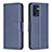 Funda de Cuero Cartera con Soporte Carcasa B04F para Oppo Reno7 5G Azul