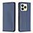 Funda de Cuero Cartera con Soporte Carcasa B04F para Realme C67 Azul