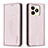 Funda de Cuero Cartera con Soporte Carcasa B04F para Realme C67 Rosa