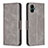 Funda de Cuero Cartera con Soporte Carcasa B04F para Samsung Galaxy A04 4G Gris