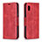 Funda de Cuero Cartera con Soporte Carcasa B04F para Samsung Galaxy A10e Rojo