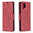Funda de Cuero Cartera con Soporte Carcasa B04F para Samsung Galaxy A12 5G Rojo