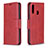 Funda de Cuero Cartera con Soporte Carcasa B04F para Samsung Galaxy A20s Rojo