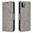 Funda de Cuero Cartera con Soporte Carcasa B04F para Samsung Galaxy A22 5G Gris