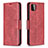 Funda de Cuero Cartera con Soporte Carcasa B04F para Samsung Galaxy A22s 5G Rojo