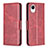 Funda de Cuero Cartera con Soporte Carcasa B04F para Samsung Galaxy A23 5G SC-56C Rojo