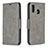 Funda de Cuero Cartera con Soporte Carcasa B04F para Samsung Galaxy A30 Gris