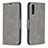 Funda de Cuero Cartera con Soporte Carcasa B04F para Samsung Galaxy A30S Gris