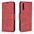 Funda de Cuero Cartera con Soporte Carcasa B04F para Samsung Galaxy A50S Rojo