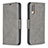 Funda de Cuero Cartera con Soporte Carcasa B04F para Samsung Galaxy A70 Gris