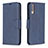 Funda de Cuero Cartera con Soporte Carcasa B04F para Samsung Galaxy A70S Azul