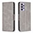 Funda de Cuero Cartera con Soporte Carcasa B04F para Samsung Galaxy A73 5G Gris