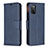 Funda de Cuero Cartera con Soporte Carcasa B04F para Samsung Galaxy F02S SM-E025F Azul