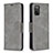 Funda de Cuero Cartera con Soporte Carcasa B04F para Samsung Galaxy F02S SM-E025F Gris