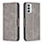 Funda de Cuero Cartera con Soporte Carcasa B04F para Samsung Galaxy F23 5G Gris