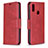 Funda de Cuero Cartera con Soporte Carcasa B04F para Samsung Galaxy M01s Rojo