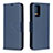 Funda de Cuero Cartera con Soporte Carcasa B04F para Samsung Galaxy Note 20 5G Azul