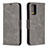 Funda de Cuero Cartera con Soporte Carcasa B04F para Samsung Galaxy Note 20 5G Gris