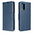 Funda de Cuero Cartera con Soporte Carcasa B04F para Samsung Galaxy S20 5G Azul